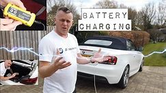 "Charging A Car Battery" Is Your Battery Flat How To Re-Charge, Battery Charger Review.