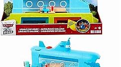 Mattel Disney and Pixar Cars Toys, Submarine Car Wash Playset with Color-Change Lightning McQueen Toy Car, Water Play
