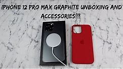 iPhone 12 Pro Max GRAPHITE Unboxing & Accessories!!!