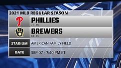 Phillies @ Brewers Game Preview for SEP 07 - 7:40 PM ET