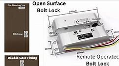 Electronic Drop Bolt Lock with timer fail safe secure access control open surface Remote door lock