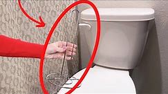 Stick a paper towel holder on your toilet (BRILLIANT!)