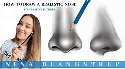 How to Draw a Realistic Nose - Front and Side View Tutorial