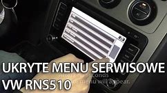 Ukryte menu VW RNS 510 Skoda Columbus MFD3 (Golf Passat Jetta Scirocco Touran Superb)