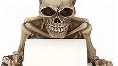 Gothic Skull Skeleton Toilet Paper Holder Or Tissue Holder for Bathroom, Bar or Home Decor Gift