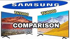 SAMSUNG TU7000 vs TU8000