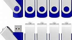20 Pack 2GB Flash Drive Bulk USB Memory Stick Thumb Drive Bulk Swivel Design Blue