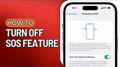 How To Turn Off SOS On iPhone (FULL GUIDE)