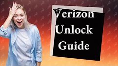What is the network unlock code for Verizon phone?