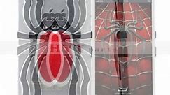 Hytparts.com-iPhone 5 Spider Design Plastic Hard Case Electroplate Silver & Red