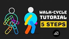 Walk Cycle Tutorial in After Effects | Only in 5 Steps - No Third Party Plugin