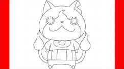 How To Draw Jibanyan From Yo-Kai Watch - Step By Step Drawing