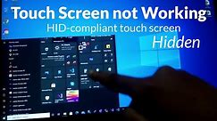 HID-compliant touch screen not working...