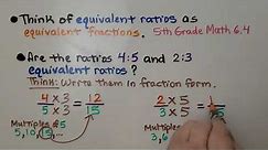 6th Grade Math 6.3b, Comparing Ratios