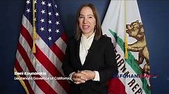 California Lieutenant Governor Eleni Kounalakis thanks AfghanEvac and Welcomes Afghans