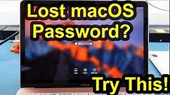Cannot reset Macbook Password | Reset Prompt Not Available
