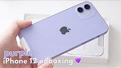 Purple iPhone 12 unboxing 💜🍎