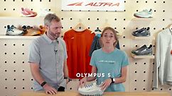 ALTRA Women's Olympus 5 Running Shoe, White/Blue, 10 Medium