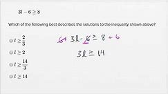 Solving linear equations — Basic example | Math | SAT | Khan Academy