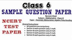 Class 6 Important Questions Chapter 8,9,10,11 - Ncert maths // Class 6 Maths Questions #classs6maths