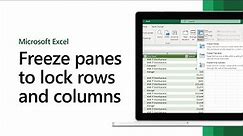 How to freeze panes to lock rows and columns in Microsoft Excel