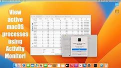 How to use Activity Monitor to view and manage the Active Processes on your macOS device
