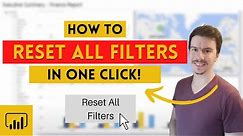 Power BI | CLEAR ALL FILTERS Button With This SIMPLE Method!