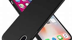 OTOFLY for iPhone X Case, [Silky and Soft Touch Series] Premium Soft Silicone Rubber Full-Body Protective Bumper Case Compatible with Apple iPhone X(ONLY) - Black