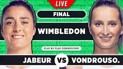 JABEUR vs VONDROUSOVA | Wimbledon 2023 Final | LIVE Tennis Play-by-Play