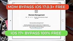 MDM Bypass FREE iOS 17.2.1 or lower ios 2024 - FREE Remote Management ALL APPLE DEVICES