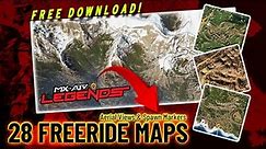MX vs ATV Legends Freeride Maps: Aerial Views & Spawn Markers