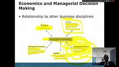 Managerial Economics, Chapter 1, Introduction to decision making concepts and terms.