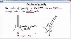 GCSE PHYSICS - FORCES - LESSON 22 - moments - centre of gravity