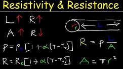 Resistivity and Resistance Formula, Conductivity, Temperature Coefficient, Physics Problems