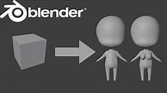 【Blender 2.93 Tutorial 】How to anime chibi base | Modeling chibi base | Gjnko