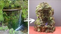 How to make beautiful water fountain | DIY Tabletop waterfall fountain |