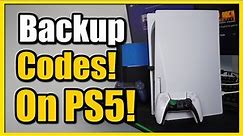 How to View your Backup Codes on PS5 Console to Reset Password (Quick Method)