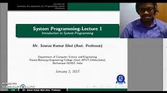System Programming - Lecture 1: Introduction