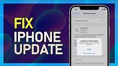 How To Fix iPhone Not Updating - Stuck on Preparing Update