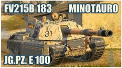 Minotauro, FV215b 183 & Jg.Pz. E 100 • WoT Blitz Gameplay