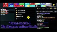 Tecno Spark 4 Android 9,10,11 Frp Bypass unlock Tool | Tecno spark 4 kc2,kc3,kc8 Frp Bypass