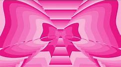 Cute Pink Bow Tunnel Screensaver Background HD 4K