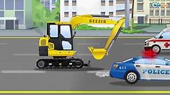 The Excavator - Construction Trucks Video for Kids - Real Diggers for children