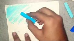 how to create a galaxy background with pastels - step by step