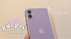 Purple iPhone 11 unboxing + set up 🍎💜