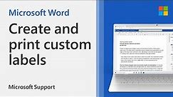 Create and print custom labels in Word | Microsoft