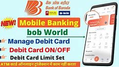 how to activate bank of baroda atm card for online transaction | bob world manage debit card