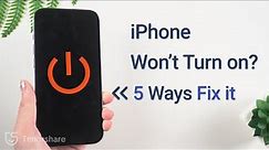 iPhone Won't Turn On? 5 Methods Including Free [100% Working]