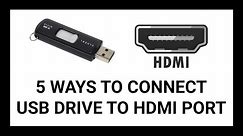 5 Ways to Connect an USB Drive to Your TV's HDMI Port | Simple & Easy Tutorial