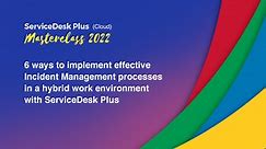 4 stages of major incident management process & RACI matrix